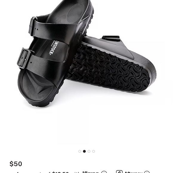 New NIB Birkenstock Arizona Eva sandals black 8-8.5 or 39 - Picture 5 of 7